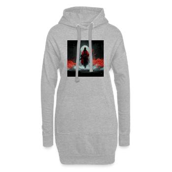le réveil du ronin - Sweat-shirt à capuche long Femme - gris chiné - Devant