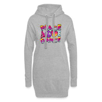 Danse de l’amour de la paix - Sweat-shirt à capuche long Femme - gris chiné - Devant