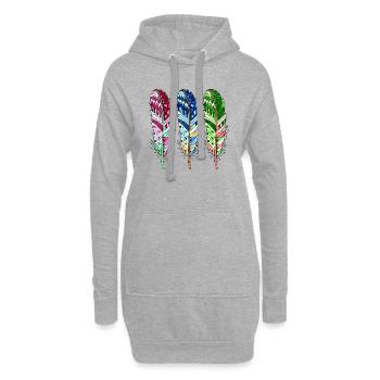 Feder - Hoodie-Kleid - Grau meliert - Vorne
