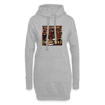 Des bonbons ou un sort - Sweat-shirt à capuche long Femme - gris chiné - Devant