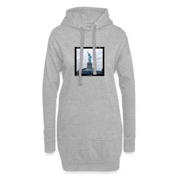Freiheitsstatue - Hoodie-Kleid - Grau meliert - Vorne