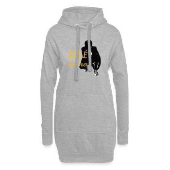 Eifrig zu verkünden - Eph/6:15 - Hoodie-Kleid - Grau meliert - Vorne