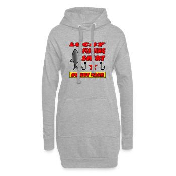Angeln - Hoodie-Kleid - Grau meliert - Vorne