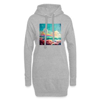 somewhere over the rainbow - Hoodie-Kleid - Grau meliert - Vorne