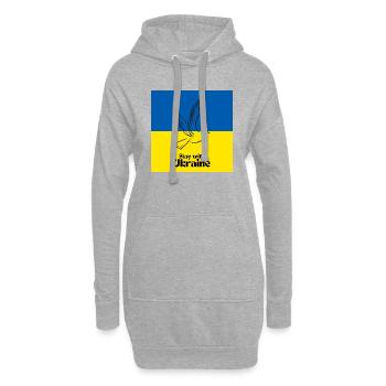 Symbole de la paix mondiale Paix mondiale Ukraine Russie - Sweat-shirt à capuche long Femme - gris chiné - Devant