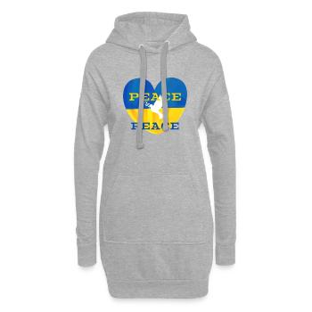 Ukraine Drapeau de la Paix Dove Russie Guerre Paix - Sweat-shirt à capuche long Femme - gris chiné - Devant