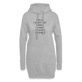 le gout du bonheur est le mojito - Sweat-shirt à capuche long Femme - gris chiné - Devant