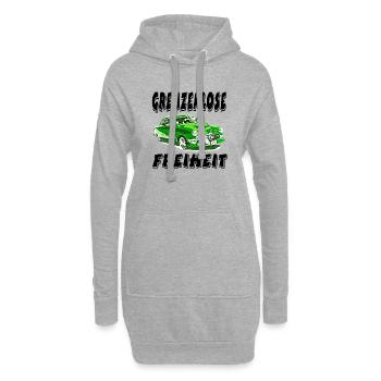 Auto - Hoodie-Kleid - Grau meliert - Vorne