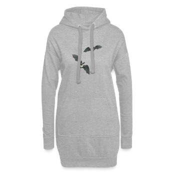 petites chauves-souris - Sweat-shirt à capuche long Femme - gris chiné - Devant