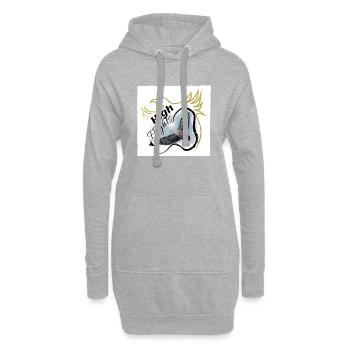 Stolzer Adleradler am Himmel - Hoodie-Kleid - Grau meliert - Vorne