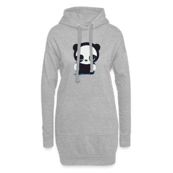 Panda 1 - Hoodie-Kleid - Grau meliert - Vorne