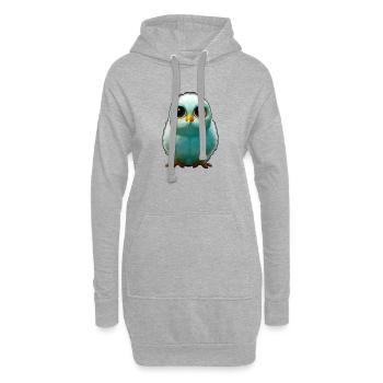 kleines Blaues Kücken - Hoodie-Kleid - Grau meliert - Vorne