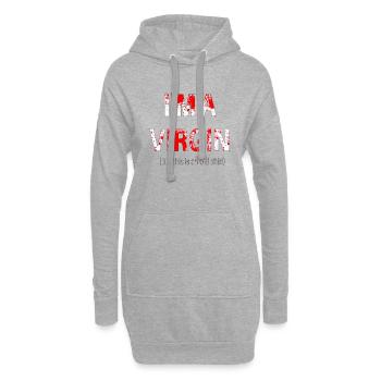sagesse citations bouddha texte vie vierge - Sweat-shirt à capuche long Femme - gris chiné - Devant