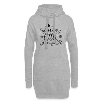 Santa´s Little Helper - Hoodie-Kleid - Grau meliert - Vorne