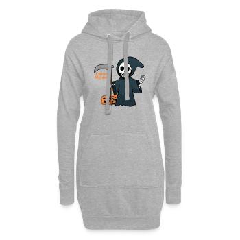 J’adore mon Job Halloween - Sweat-shirt à capuche long Femme - gris chiné - Devant
