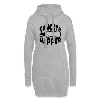 Gangsta Napper - Hoodie-Kleid - Grau meliert - Vorne
