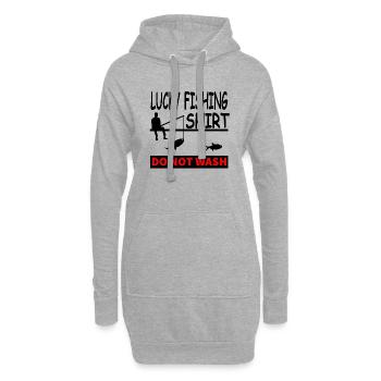 Angeln - Hoodie-Kleid - Grau meliert - Vorne