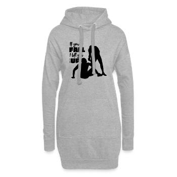 Si tu tombes, je te relève (Anglais) - Ecc/4:10 - Sweat-shirt à capuche long Femme - gris chiné - Devant