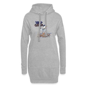 Keep calm and schnupper Sealuft - Hoodie-Kleid - Grau meliert - Vorne