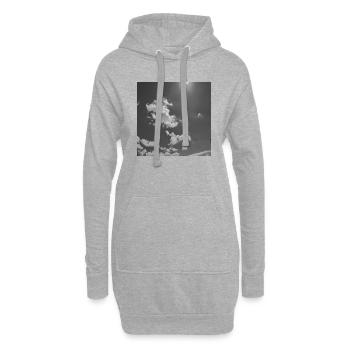Nuages ByRino - Sweat-shirt à capuche long Femme - gris chiné - Devant