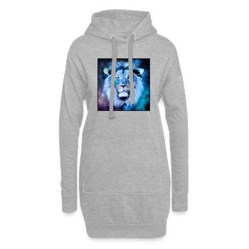 SURREAL LION 3 - Hoodie Dress - heather grey - Front