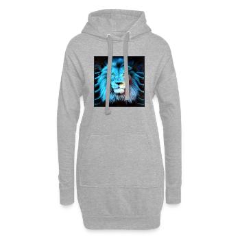 SURREALER LÖWE 5 - Hoodie-Kleid - Grau meliert - Vorne