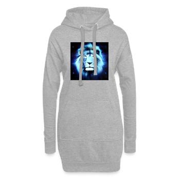 SURREAL LION 7 - Hoodie Dress - heather grey - Front