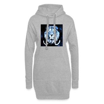SURREALER LÖWE 6 - Hoodie-Kleid - Grau meliert - Vorne