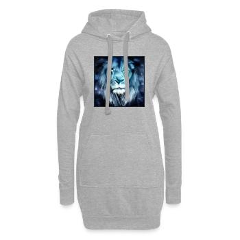SURREAL LION 9 - Hoodie Dress - heather grey - Front