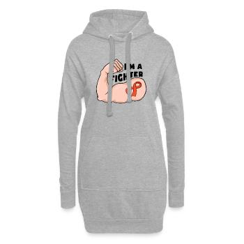 Fight Cancer - Orange ribbon - Hoodie-Kleid - Grau meliert - Vorne