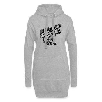 in dog years Dead - Hoodie-Kleid - Grau meliert - Vorne