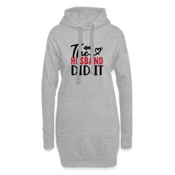 The Husband did it, True Crime T-Shirt - Hoodie-Kleid - Grau meliert - Vorne