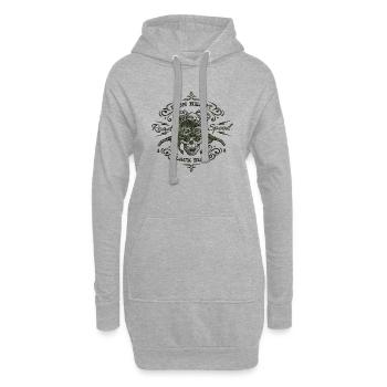 Balade Moto Vélo cyclomoteur motorcros rides aventur - Sweat-shirt à capuche long Femme - gris chiné - Devant