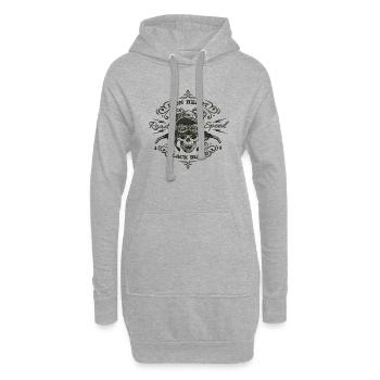 Ride Motorrad Fahrrad Moped motorcros rides aventur - Hoodie-Kleid - Grau meliert - Vorne
