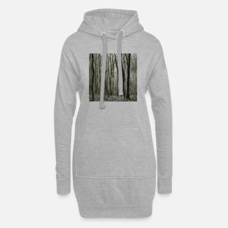 Forêt triste - Sweat-shirt à capuche long Femme - gris chiné