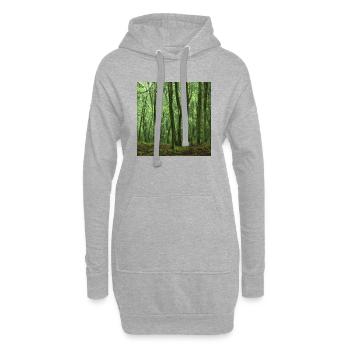 lonely green woods - Hoodie-Kleid - Grau meliert - Vorne