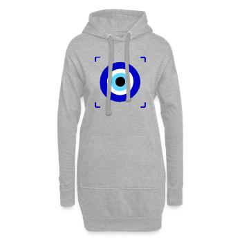 Marokkanisches blaues Auge - Hoodie-Kleid - Grau meliert - Vorne