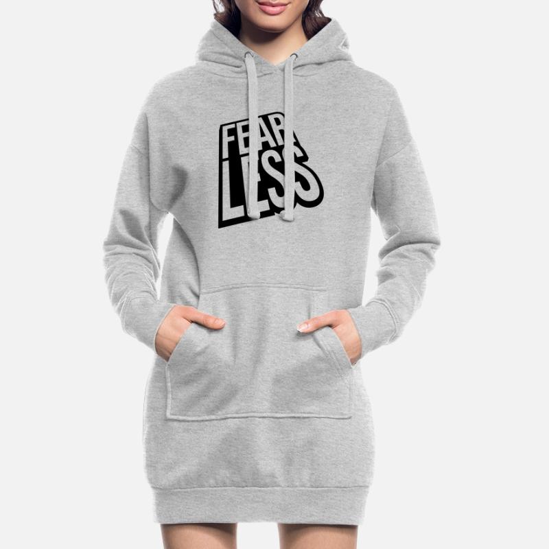 Conception de citation de texte intrépide Sweat-shirt à capuche long Femme
