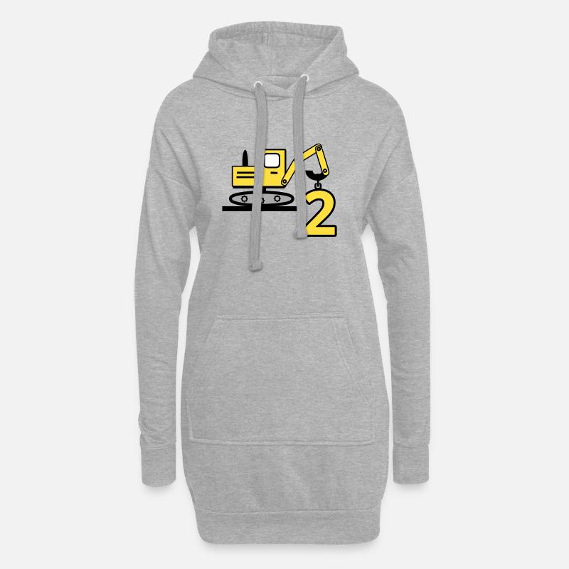 Bagger - Hoodie-Kleid - Grau meliert