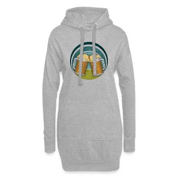 Pints - Hoodie-Kleid - Grau meliert - Vorne