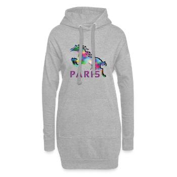 Paris - Hoodie Dress - heather grey - Front