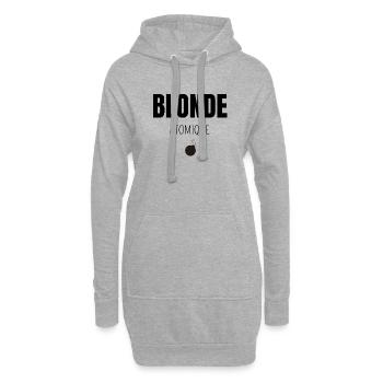 Blonde atomique - Sweat-shirt à capuche long Femme - gris chiné - Devant