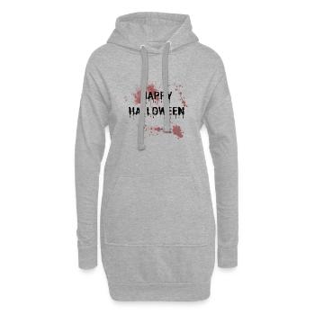 Happy Halloween Blut Mord Gruselig Mörder Tot - Hoodie-Kleid - Grau meliert - Vorne