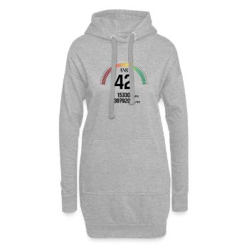Anniversaire 42 ans Compteur - Sweat-shirt à capuche long Femme - gris chiné - Devant