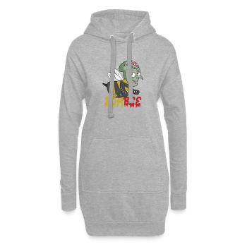 Zombee Zombie Biene gruselig Halloween - Hoodie-Kleid - Grau meliert - Vorne
