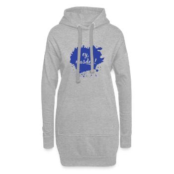 ey, masder - franconian slang - Hoodie-Kleid - Grau meliert - Vorne