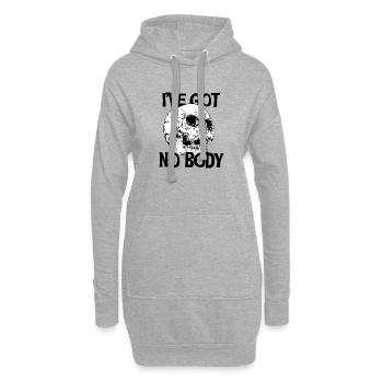 I have nobody/body EnglishHalloween - Hoodie Dress - heather grey - Front