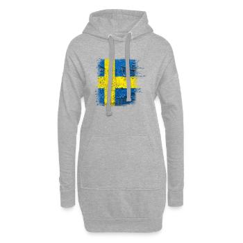 Schweden Schweden Wikinger Norden Skandinavien Mittsommer - Hoodie-Kleid - Grau meliert - Vorne