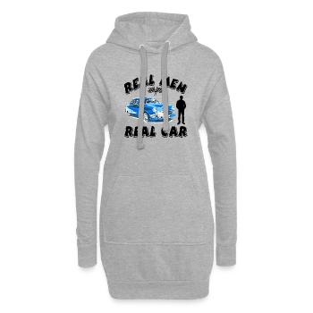 Voiture - Sweat-shirt à capuche long Femme - gris chiné - Devant
