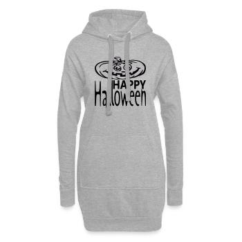 Joyeux halloween - Sweat-shirt à capuche long Femme - gris chiné - Devant